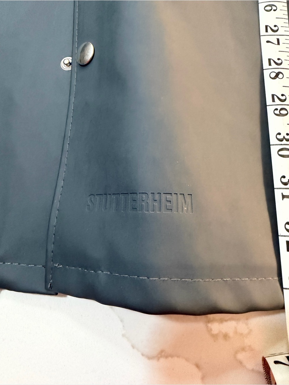 Stutterheim Men's Hooded Raincoat Jacket - charcoal grey size Medium - Picture 15 of 15
